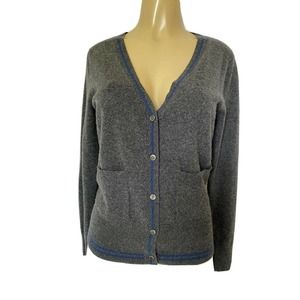 Oats Cashmere by Debra Hayburn Cardigan Sweater Knit Long Sleeve V Neck …